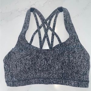 LULULEMON Free To Be Serene Power Luxtreme Denim Sports Bra